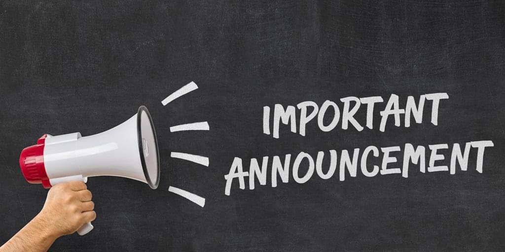 important announcement